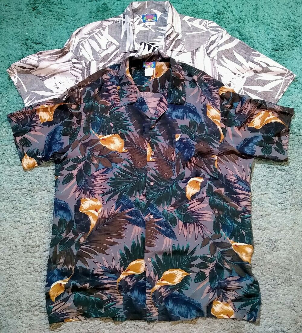 VTG LOT of 2 Reverse Print Hawaii Blues Dead Stock Large Single Stitch 80 90s